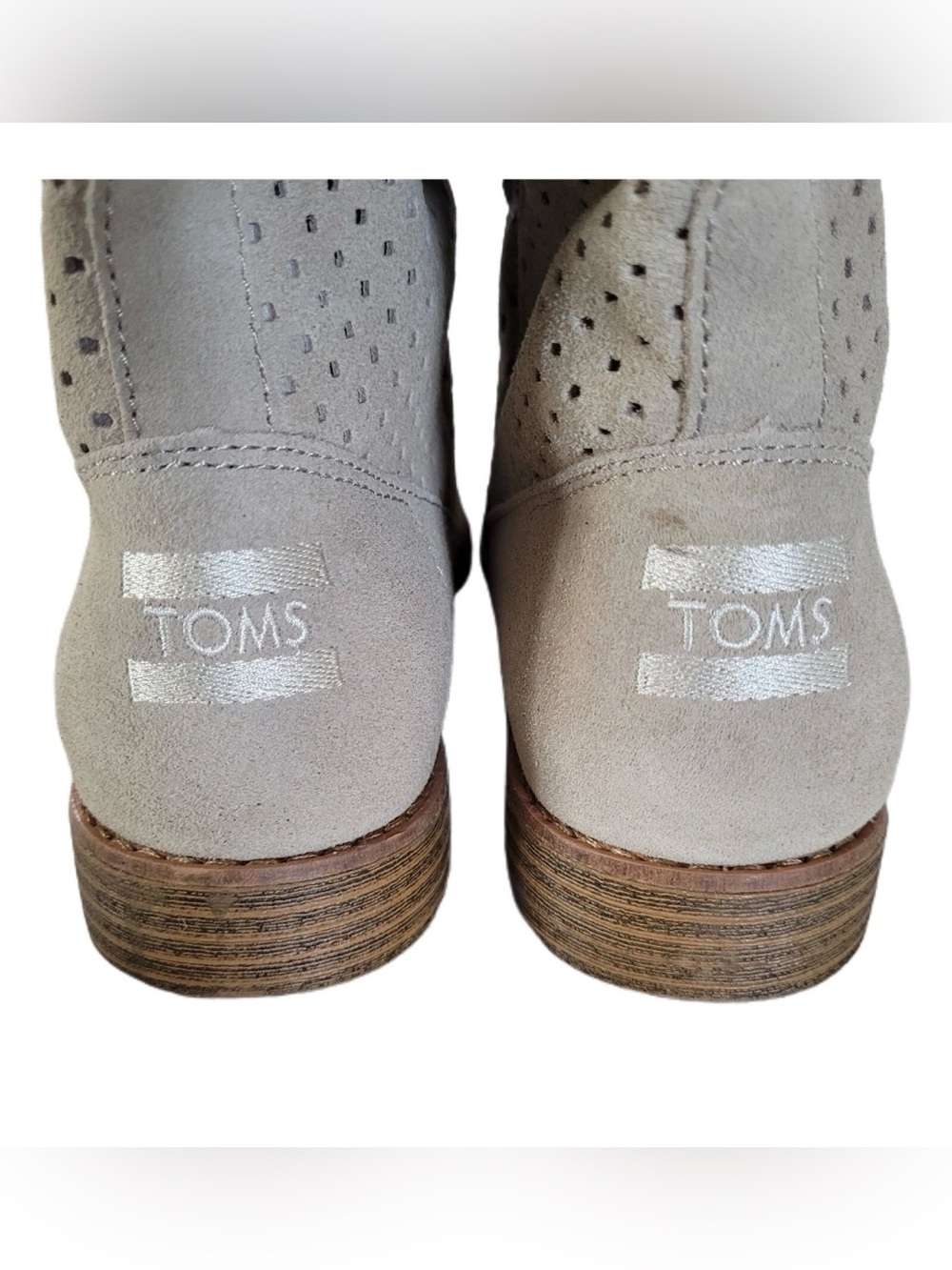 TOMs Western Perforated Mid-Calf Boots - 9 - Picture 3 of 10